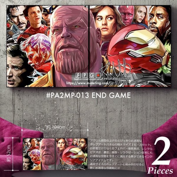 画像1: Avengers Endgame / アベンジャーズ / エンドゲーム [ポップアートパネル / Keetatat Sitthiket / Mサイズセット]